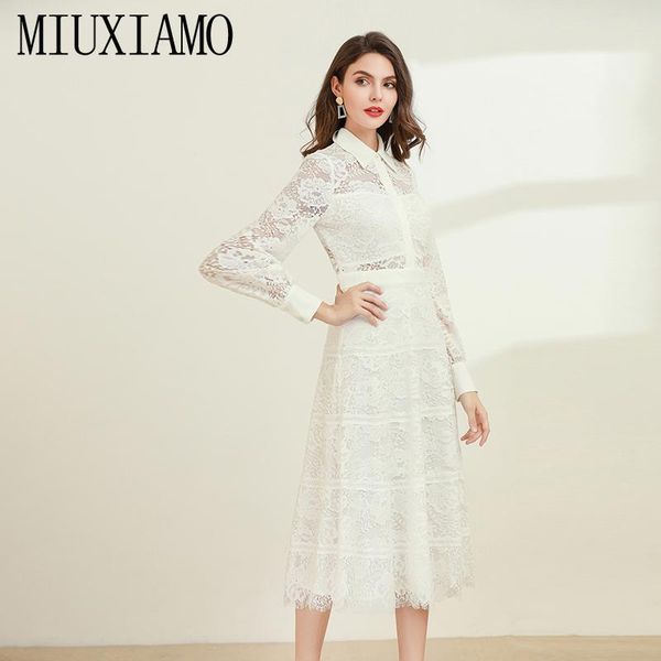casual dresses miuximao 2021 spring &summer lace flower print long dress office lady women vestido, Black;gray
casual dresses miuximao 2021 spring &summer lace flower print long dress office lady women vestido, Black;gray