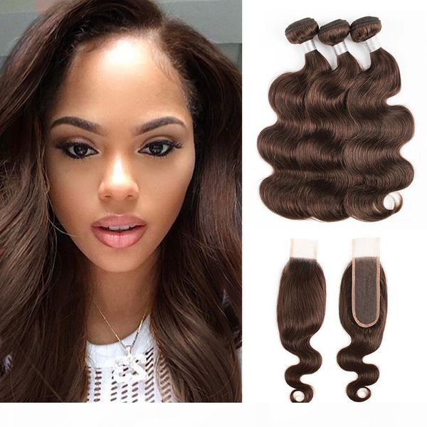 #4 chocolate brown body wave hair bundles with closure peruvian remy human hair extensions 3 or 4 bundles with 2x6 lace closure, Black;brown
#4 chocolate brown body wave hair bundles with closure peruvian remy human hair extensions 3 or 4 bundles with 2x6 lace closure, Black;brown