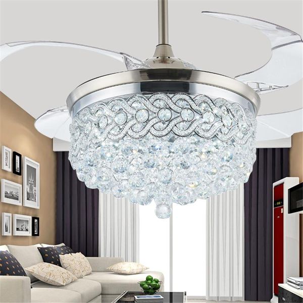 ceiling fan 100-265v 42inch led chrome crystal ceiling light living room folding fan remote control decorative home lamp
ceiling fan 100-265v 42inch led chrome crystal ceiling light living room folding fan remote control decorative home lamp