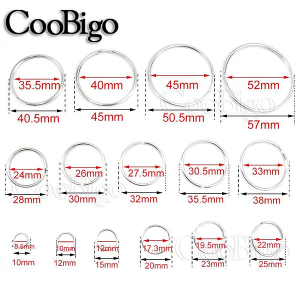 keychains 10pcs/lot 10mm 12mm 15mm 20mm 23mm 25mm 28mm stainless steel hole key ring chain rhodium plated round split chain, Silver
keychains 10pcs/lot 10mm 12mm 15mm 20mm 23mm 25mm 28mm stainless steel hole key ring chain rhodium plated round split chain, Silver