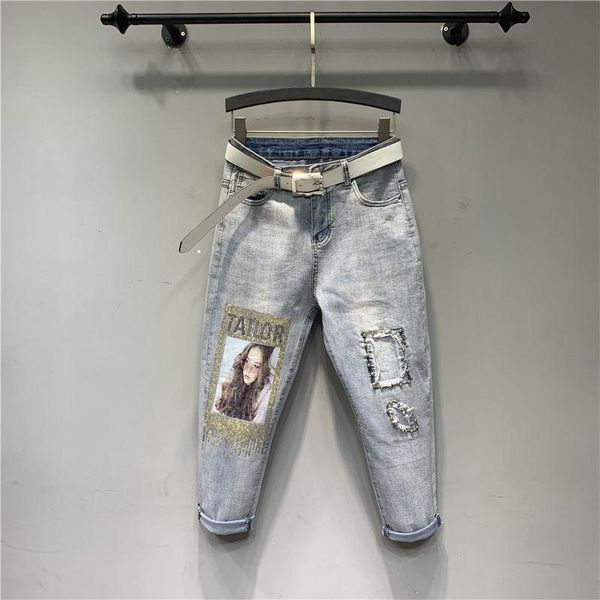 women's jeans 2021 spring autumn women light blue beauty pattern rhinestones denim harem pants loose casual ankle-length trousers
women's jeans 2021 spring autumn women light blue beauty pattern rhinestones denim harem pants loose casual ankle-length trousers