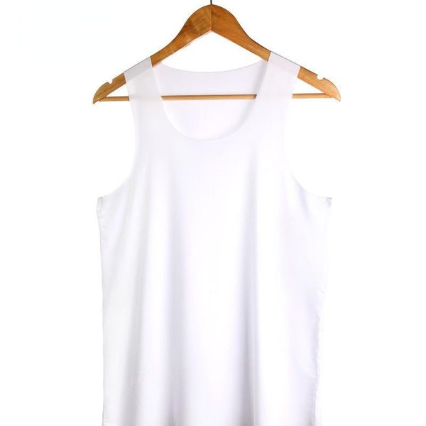 men' tank seamless vest ice silk tan men' breathable round neck tees clothing without sleeve for gym fitness, White;black
men' tank seamless vest ice silk tan men' breathable round neck tees clothing without sleeve for gym fitness, White;black