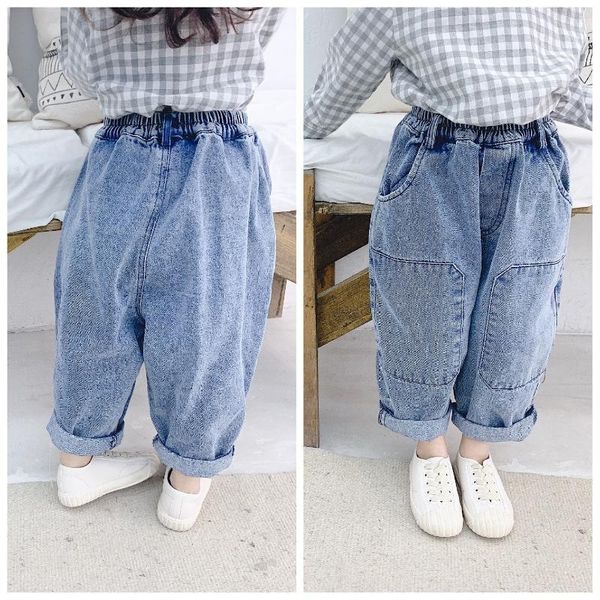 spring new children's jeans 2021 kids casual loose solid denim pants korean big pocket harem pants for boys girls baby trouses, Blue
spring new children's jeans 2021 kids casual loose solid denim pants korean big pocket harem pants for boys girls baby trouses, Blue