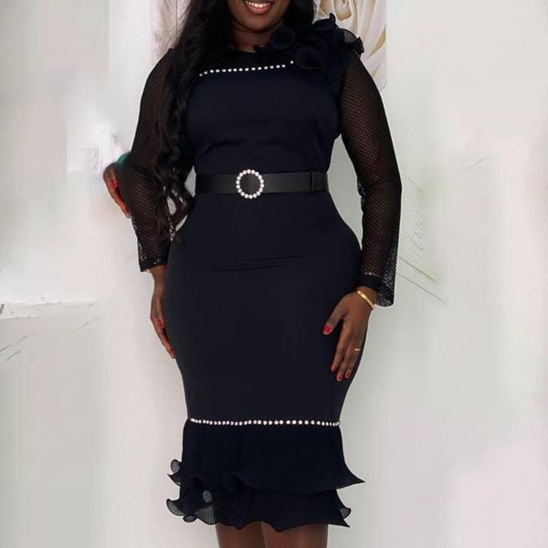 casual dresses african autumn 2021 dress fashion temperament commute europe america women's beading ruffle round neck long sleeve, Black;gray
casual dresses african autumn 2021 dress fashion temperament commute europe america women's beading ruffle round neck long sleeve, Black;gray