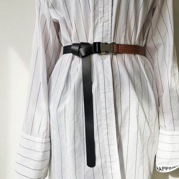 belts faux crocodile pattern for women long soft pu leather knot strap belt fashion silver automatic buckle no tooth, Black;brown
belts faux crocodile pattern for women long soft pu leather knot strap belt fashion silver automatic buckle no tooth, Black;brown