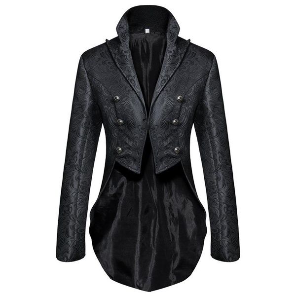 men's trench coats black turn-down collar long sleeves medieval swallow-tailed coat men pirate cosplay vintage jacket gothic steampunk, Tan;black
men's trench coats black turn-down collar long sleeves medieval swallow-tailed coat men pirate cosplay vintage jacket gothic steampunk, Tan;black