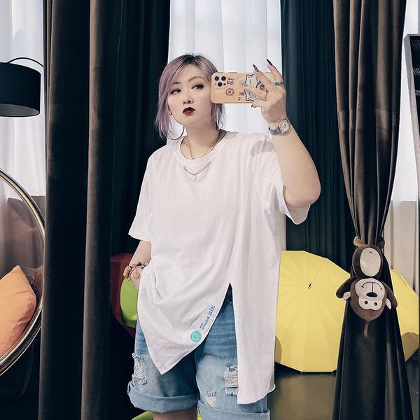 women's t-shirt hem split fork women t shirt with chain summer casual loose fashion print short sleeve white 2xl oversized punk street
women's t-shirt hem split fork women t shirt with chain summer casual loose fashion print short sleeve white 2xl oversized punk street