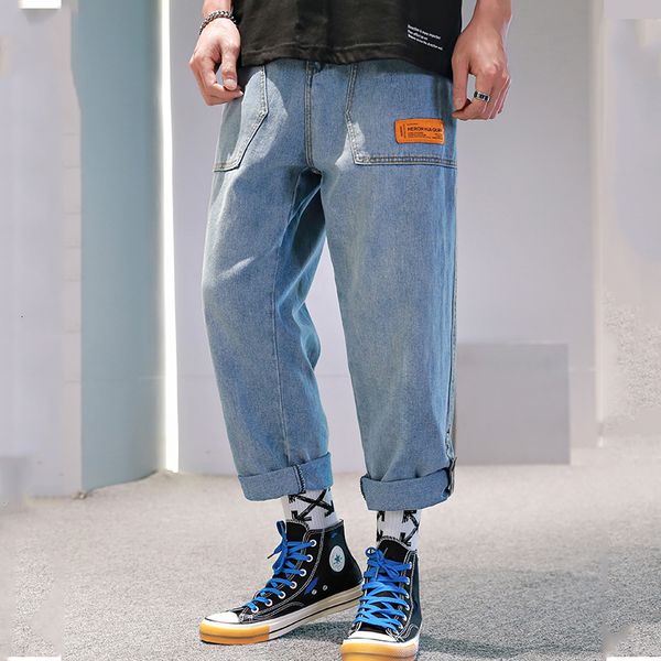 fashion hip hop loose mens jeans pant streetwear washed vintage high waist harem pants denim solid autumn harajuku jeans st9i, Blue
fashion hip hop loose mens jeans pant streetwear washed vintage high waist harem pants denim solid autumn harajuku jeans st9i, Blue