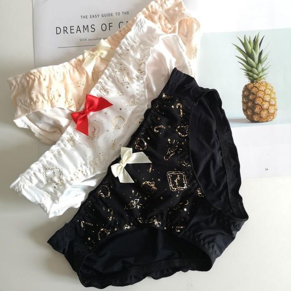 women's panties cute bow underwear women ice silk printed seamless underpants cotton solid mid-rise lingerie lovely girl ;olita briefs, Black;pink
women's panties cute bow underwear women ice silk printed seamless underpants cotton solid mid-rise lingerie lovely girl ;olita briefs, Black;pink