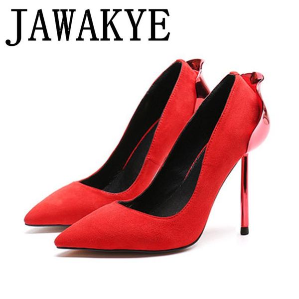 dress shoes summer pointed toe shallow pumps women genuine leather metal thin heel super high woman singel, Black
dress shoes summer pointed toe shallow pumps women genuine leather metal thin heel super high woman singel, Black