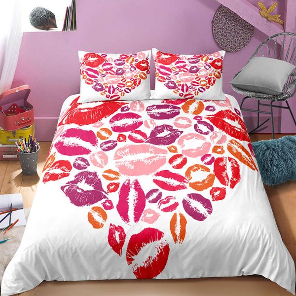 heart shape romance bedding kiss lips print duvet cover girls couple bed comforter cover sets double bedspread red white
heart shape romance bedding kiss lips print duvet cover girls couple bed comforter cover sets double bedspread red white