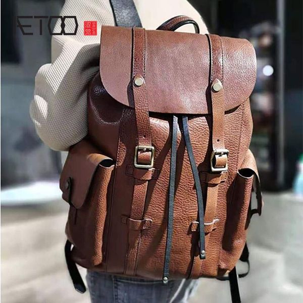 aetoo handmade retro large-capacity backpack, leather trendy travel bag, men's computer backpack
aetoo handmade retro large-capacity backpack, leather trendy travel bag, men's computer backpack