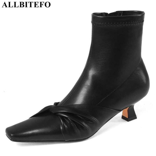 allbitefo pleated design elastic material autumn fashion ankle boots for women brand high heel shoes women boots women shoes 210611, Black
allbitefo pleated design elastic material autumn fashion ankle boots for women brand high heel shoes women boots women shoes 210611, Black