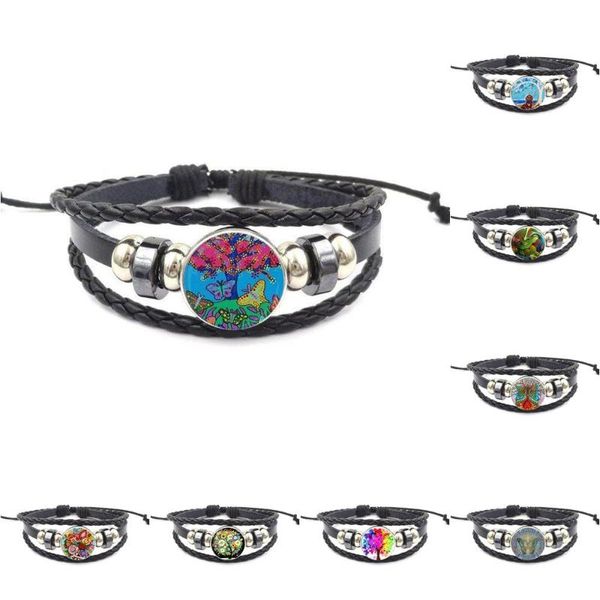 charm bracelets ej glaze vintage jewelry with glass cabochon black leather bracelet bangle for girls gifts tree of life and butterfly, Golden;silver
charm bracelets ej glaze vintage jewelry with glass cabochon black leather bracelet bangle for girls gifts tree of life and butterfly, Golden;silver