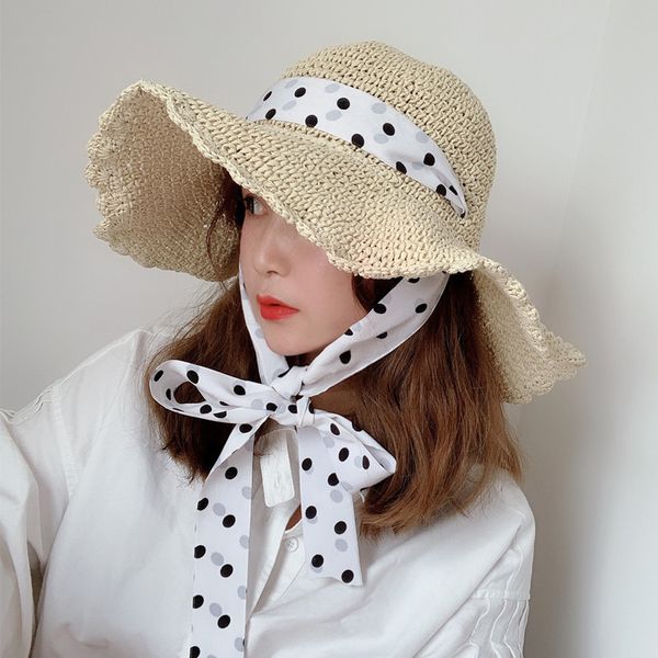 small fresh wave point up bow dual-purpose straw hat female summer foldable sweet lace large eaves sun visor, Blue;gray
small fresh wave point up bow dual-purpose straw hat female summer foldable sweet lace large eaves sun visor, Blue;gray
