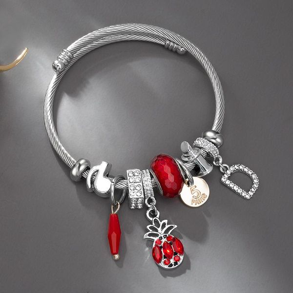 bangle luxury crystal pineapple stainless steel cuff bangles fashion jewelry letter d coin number charm women's hand bracelets 2021, Black
bangle luxury crystal pineapple stainless steel cuff bangles fashion jewelry letter d coin number charm women's hand bracelets 2021, Black