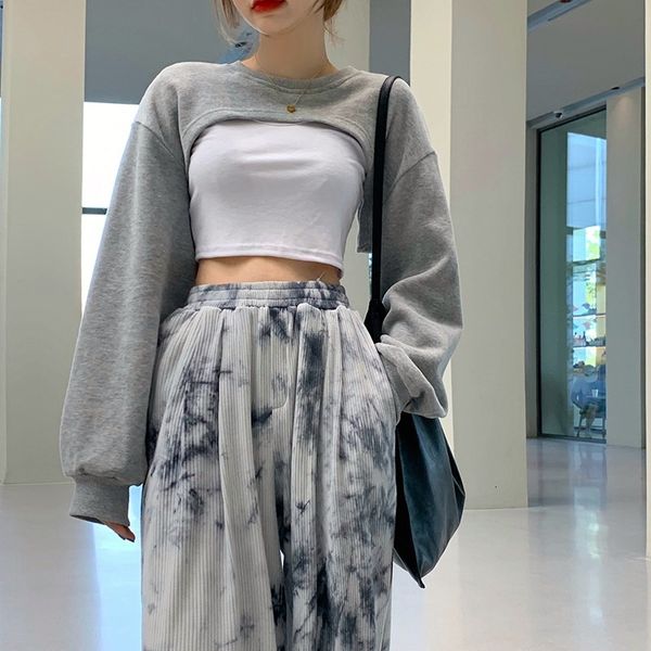 sweatshirt women's trendy ins loose korean design sense jacket 2021 new autumn waistless ultra-short stacking 9f4u, White
sweatshirt women's trendy ins loose korean design sense jacket 2021 new autumn waistless ultra-short stacking 9f4u, White