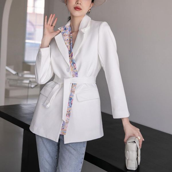 designer white lace up blazer women with scarves korean coat and jacket fashion ladies suits blazer long sleeve c336, White;black
designer white lace up blazer women with scarves korean coat and jacket fashion ladies suits blazer long sleeve c336, White;black