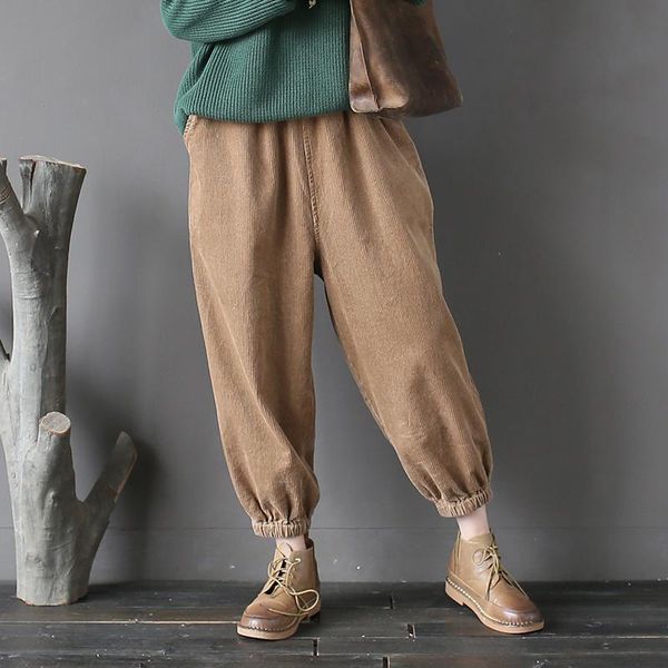 women's pants & capris women cotton retro elastic waist solid color ladies vintage casual washed corduroy trousers, Black;white
women's pants & capris women cotton retro elastic waist solid color ladies vintage casual washed corduroy trousers, Black;white