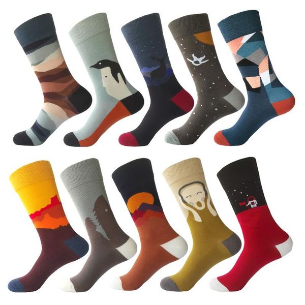 men's socks instime 1 pair cotton creative skateboard men mid tube male sock streetwear size 37-44, Black
men's socks instime 1 pair cotton creative skateboard men mid tube male sock streetwear size 37-44, Black