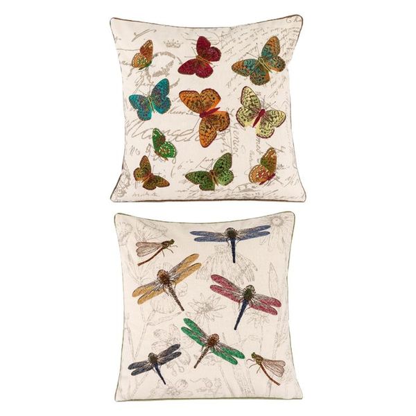 pillow case dragonfly butterfly embroidered cushion cover handmade throw covers home decor backrest
pillow case dragonfly butterfly embroidered cushion cover handmade throw covers home decor backrest