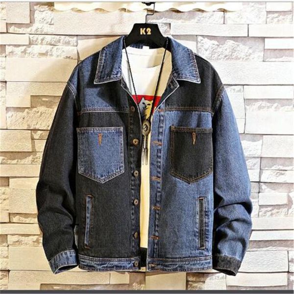 men's jackets autumn winter jacket korean version loose large denim tooling stitching clothes, Black;brown
men's jackets autumn winter jacket korean version loose large denim tooling stitching clothes, Black;brown