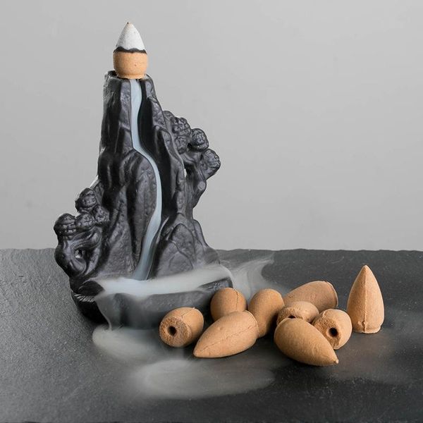 fragrance lamps backflow incense burner holder smoke waterfall ceramic censer mountain river handicraft home decoration use in teahouse
fragrance lamps backflow incense burner holder smoke waterfall ceramic censer mountain river handicraft home decoration use in teahouse