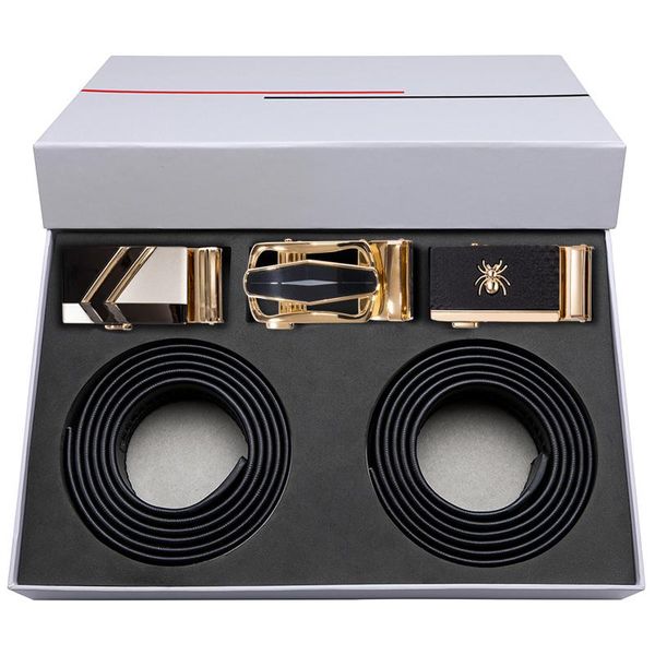 belts hi-tie mens belt gold buckle luxury for men 3+2 box set gift business black leather, Black;brown
belts hi-tie mens belt gold buckle luxury for men 3+2 box set gift business black leather, Black;brown
