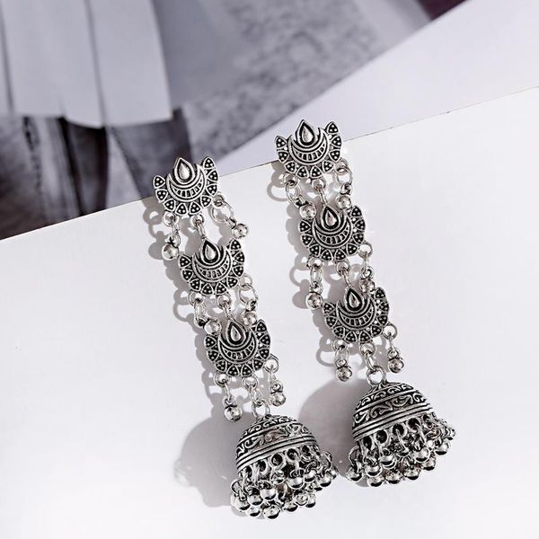 dangle & chandelier classic retro women's crescent long earrings bijoux vintage bird shape bell tassel tribe jewelry, Silver
dangle & chandelier classic retro women's crescent long earrings bijoux vintage bird shape bell tassel tribe jewelry, Silver