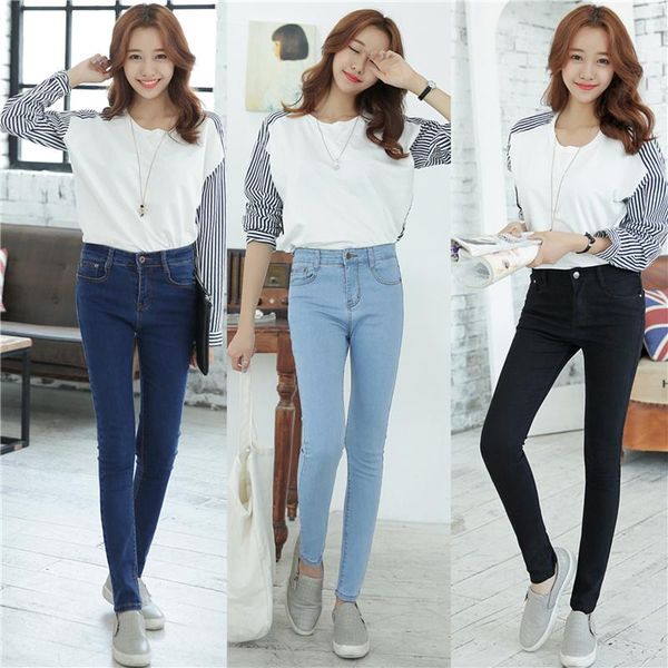 women's jeans autumn models two cuffs worn female casual trousers pencil pants woman high waist k58, Blue
women's jeans autumn models two cuffs worn female casual trousers pencil pants woman high waist k58, Blue