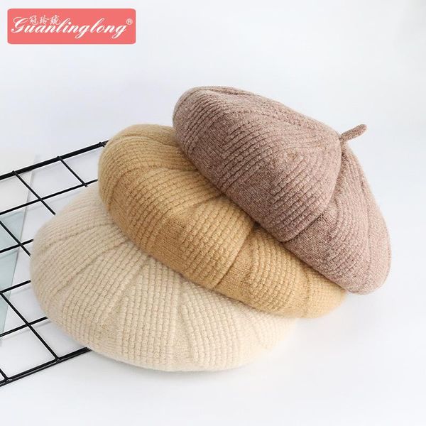 berets autumn and winter wool beret korean corn stripes wild painter hat british warm pumpkin women, Blue;gray
berets autumn and winter wool beret korean corn stripes wild painter hat british warm pumpkin women, Blue;gray