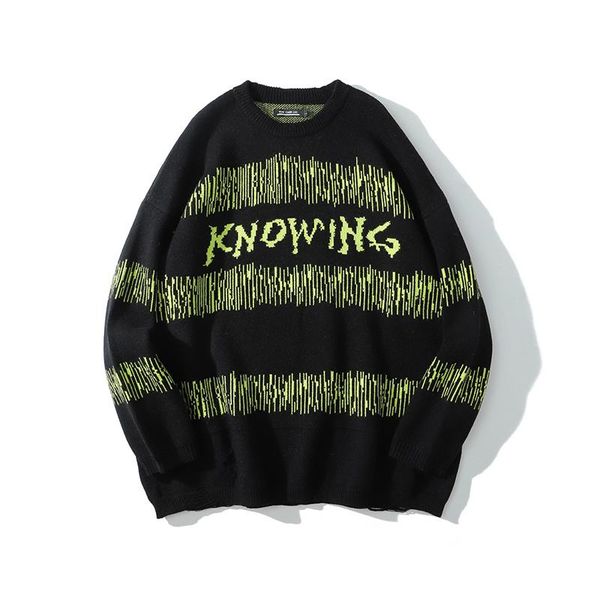men's sweaters original letter print striped color match men and women o neck harajuku oversize sweater pullover streetwear, White;black
men's sweaters original letter print striped color match men and women o neck harajuku oversize sweater pullover streetwear, White;black