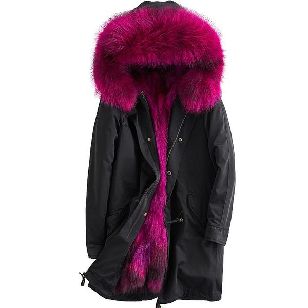 women's fur & faux winter real coats women large collar waterproof parkas female detachable raccoon liner jacket oversized loose, Black
women's fur & faux winter real coats women large collar waterproof parkas female detachable raccoon liner jacket oversized loose, Black