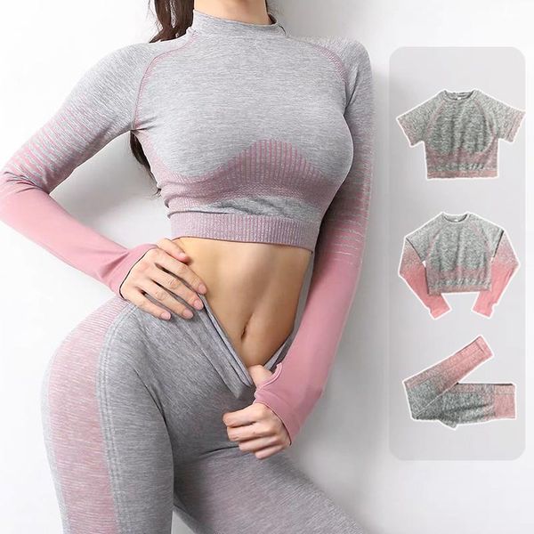women's leggings women seamless gym set yoga suits clothing female sport fitness suit running clothes top, Black
women's leggings women seamless gym set yoga suits clothing female sport fitness suit running clothes top, Black