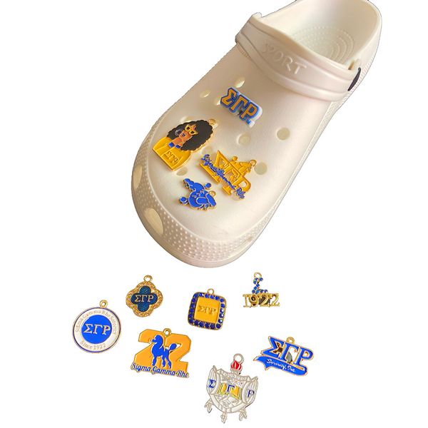 10pc greek croc sigma gamma rho accessories designer metal emblem of university button deecoration for clog shoes buckle charm, Bronze;silver
10pc greek croc sigma gamma rho accessories designer metal emblem of university button deecoration for clog shoes buckle charm, Bronze;silver