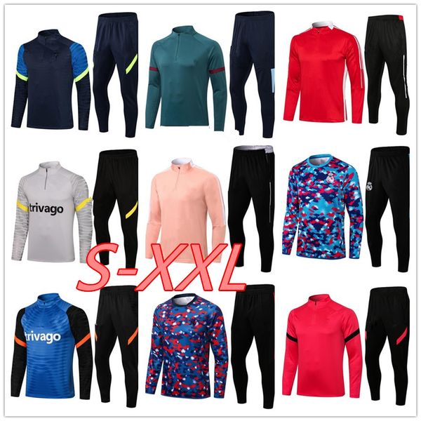 2122 men jogging suits football training tracksuit kit 2021 2022 mens survetement foot soccer chandal futbol survêtement, Black
2122 men jogging suits football training tracksuit kit 2021 2022 mens survetement foot soccer chandal futbol survêtement, Black