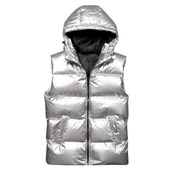 men's vests fashion vest jacket sleeveless winter waistcoat men coat slim fit hooded bright work male, Black;white
men's vests fashion vest jacket sleeveless winter waistcoat men coat slim fit hooded bright work male, Black;white