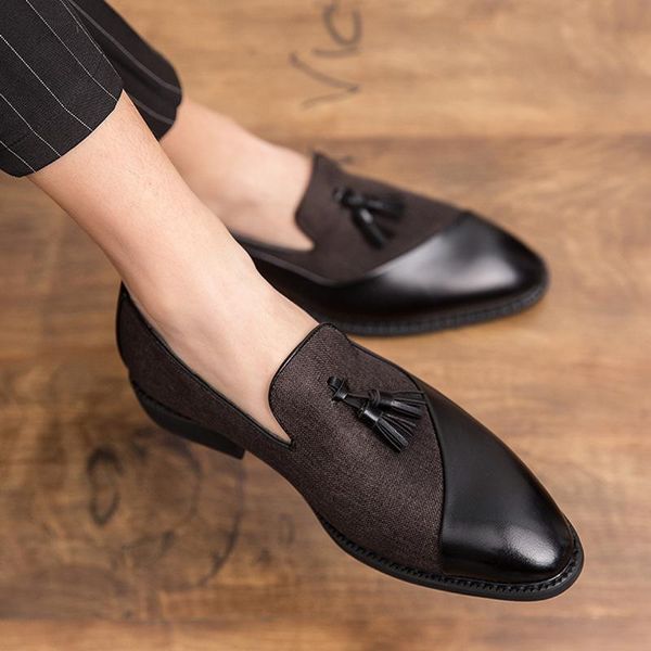 dress shoes men's 2021 british wind trend small leather summer breathable low help personality, Black
dress shoes men's 2021 british wind trend small leather summer breathable low help personality, Black