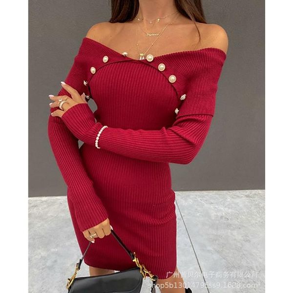 casual dresses wepbel women's elegant knitted pullover sweater dress ladies autumn fashion long sleeve off shoulder high waist knitwear, Black;gray
casual dresses wepbel women's elegant knitted pullover sweater dress ladies autumn fashion long sleeve off shoulder high waist knitwear, Black;gray