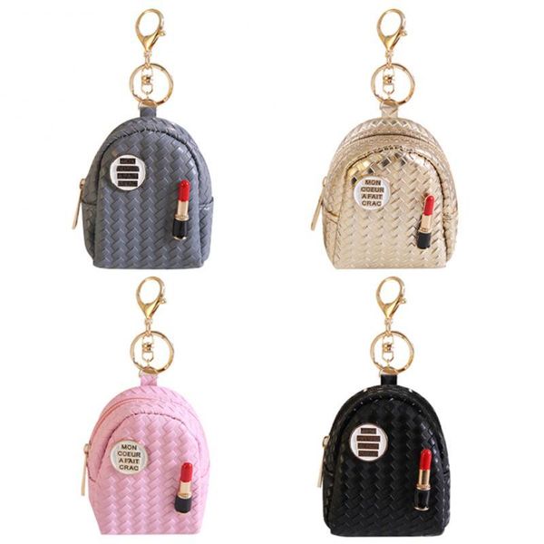 wallets imitation knit cute mini schoolbag female coin purse key chain convenient change coins package, Red;black
wallets imitation knit cute mini schoolbag female coin purse key chain convenient change coins package, Red;black