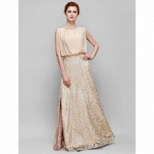 sheath / column mother of the bride dress jewel neck floor length chiffon lace sleeveless with lace 2022 e6jr#, White;black
sheath / column mother of the bride dress jewel neck floor length chiffon lace sleeveless with lace 2022 e6jr#, White;black