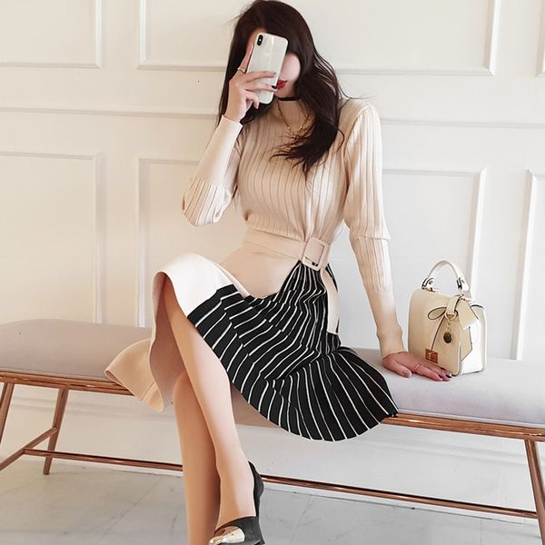 autumn winter korean sleeve lace up waist shreds midi big swing knit sweater dress women's ejmv, Black;gray
autumn winter korean sleeve lace up waist shreds midi big swing knit sweater dress women's ejmv, Black;gray