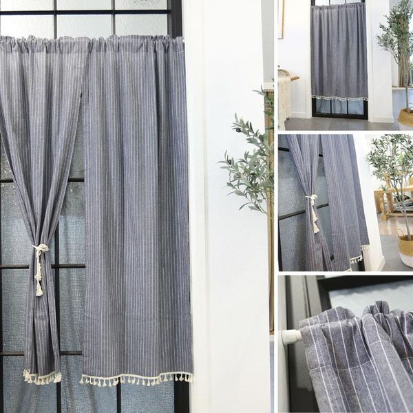 curtain & drapes gray stripe half short curtains tassel rod pocket door kitchen small window treatment living room
curtain & drapes gray stripe half short curtains tassel rod pocket door kitchen small window treatment living room