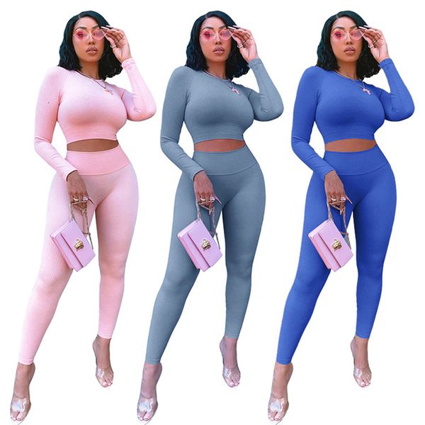 2021 new rib solid color long sleeve round neck tshirts & leggings sweatpants women two piece outfits winter warm tracksuits lmfp, Gray
2021 new rib solid color long sleeve round neck tshirts & leggings sweatpants women two piece outfits winter warm tracksuits lmfp, Gray