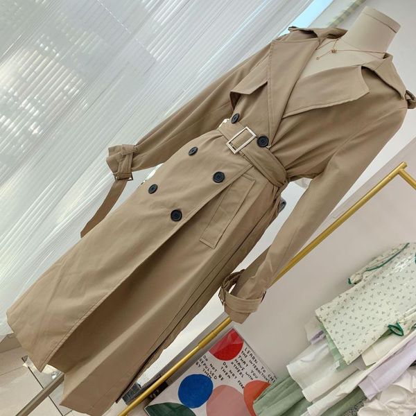 women's trench coats windbreaker autumn clothes 2021 korean loose double breasted medium and long vertical casual coat, Tan;black
women's trench coats windbreaker autumn clothes 2021 korean loose double breasted medium and long vertical casual coat, Tan;black