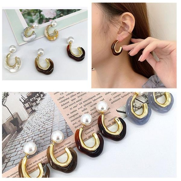 stud gift metal splicing pearl fashion jewelry vintage acrylic pendant resin earrings geometric c shape drop dangle, Golden;silver
stud gift metal splicing pearl fashion jewelry vintage acrylic pendant resin earrings geometric c shape drop dangle, Golden;silver