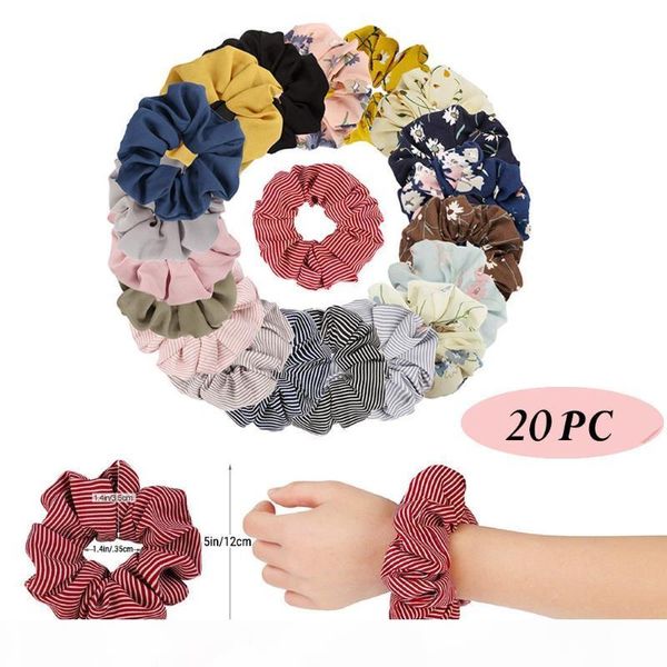 20 pack vintage scrunchie stretch hair scrunchies chiffon hair ties elastic bands girls ties striped accessories
20 pack vintage scrunchie stretch hair scrunchies chiffon hair ties elastic bands girls ties striped accessories