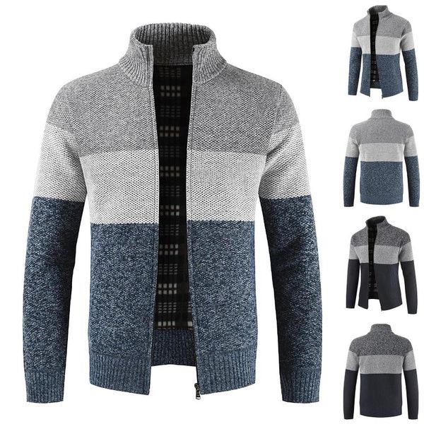 men's sweaters sweater coat men 2021 winter thick warm hooded cardigan jumpers striped wool liner zipper fleece coats, White;black
men's sweaters sweater coat men 2021 winter thick warm hooded cardigan jumpers striped wool liner zipper fleece coats, White;black