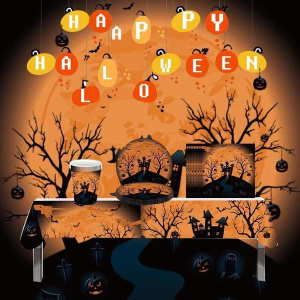 disposable dinnerware halloween party tablewares paper plates cups banner decoration happy supplies
disposable dinnerware halloween party tablewares paper plates cups banner decoration happy supplies