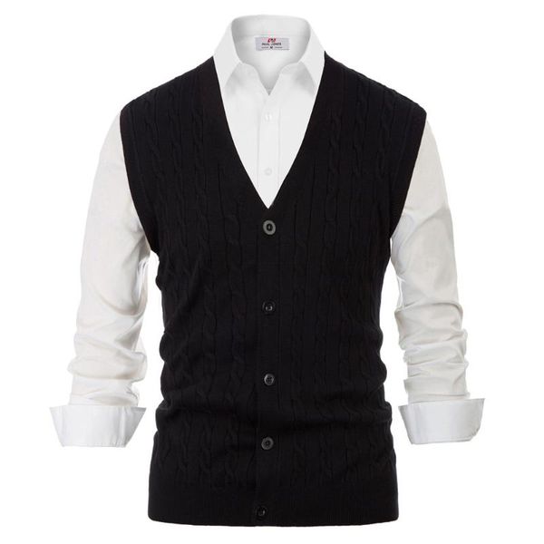 men sweater vest knitwear sleeveless v-neck button fit warm casual comfortable solid autumn winter knit stretchy male, White;black
men sweater vest knitwear sleeveless v-neck button fit warm casual comfortable solid autumn winter knit stretchy male, White;black